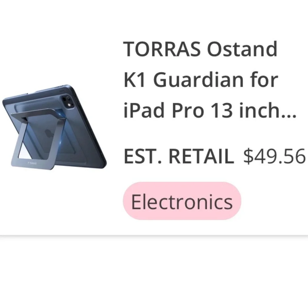 Torras Ostand Black Case for iPad Pro 13 inch 2024 2025 Multi Angle Kickstand
